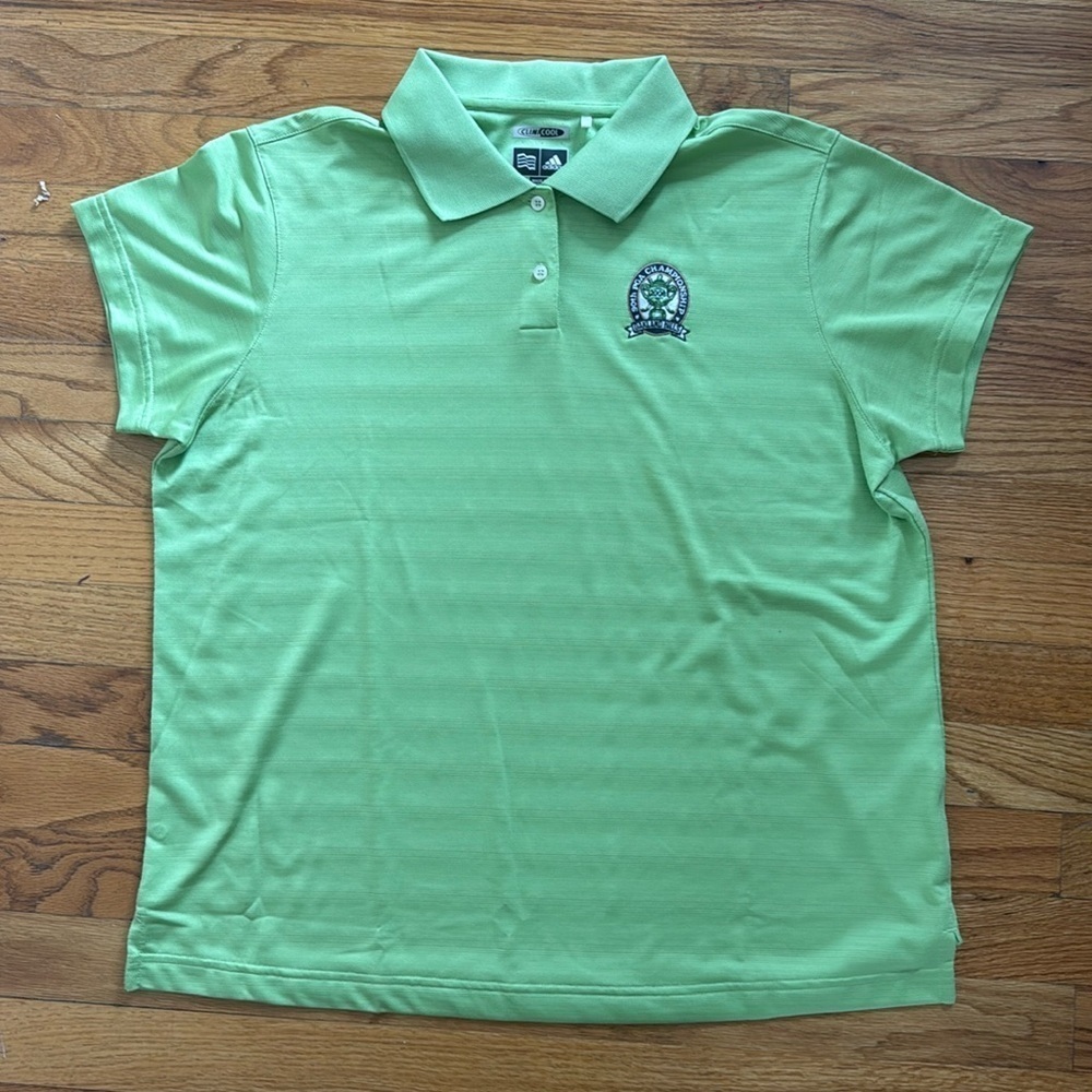 Adidas 90th PGA Championship Golf Oakland Hills Women Green Collar Polo Shirt XL